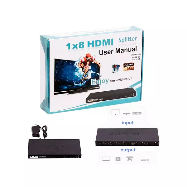 Splitter 8 Puertos Hdmi 4k 30 Hz