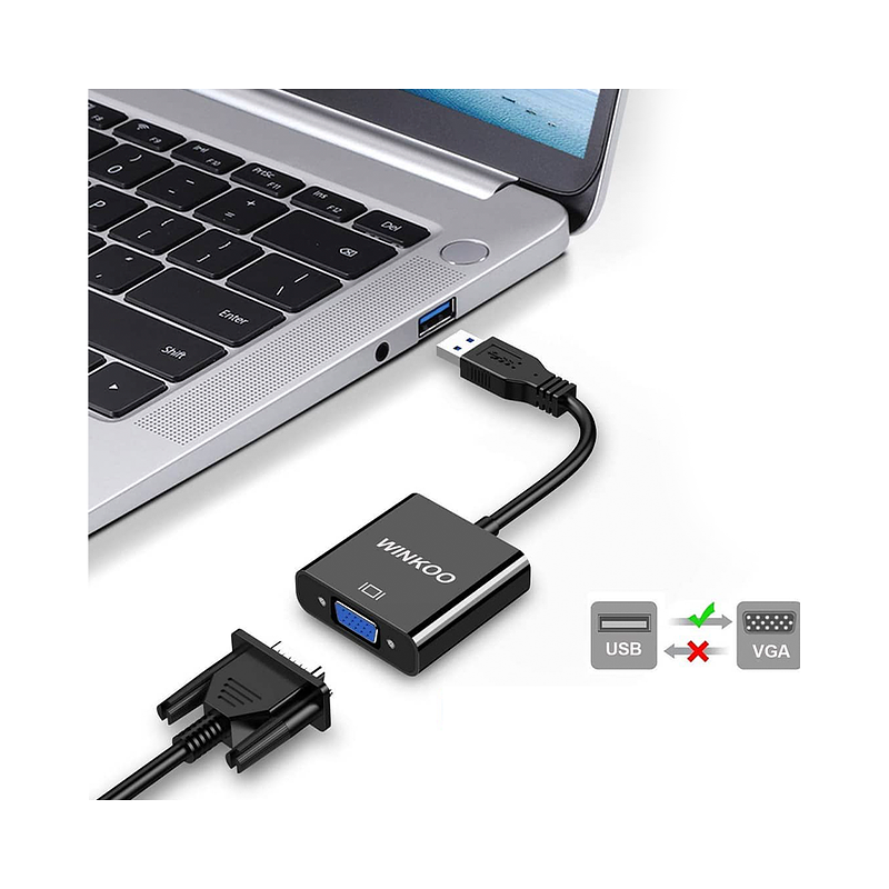 Adaptador de USB 3.0 a HDTV Soporta Resolución de Imagen Hasta