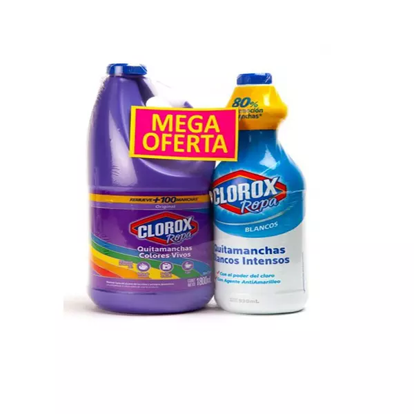 Blanqueador Clorox Ropa Color + Blanqueador Intenso