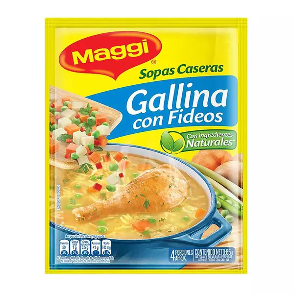 Sopa Maggi Gallina con Fideos