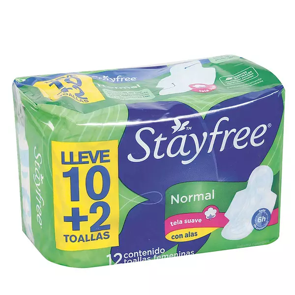 Toallas Higienica Stayfree con Alas