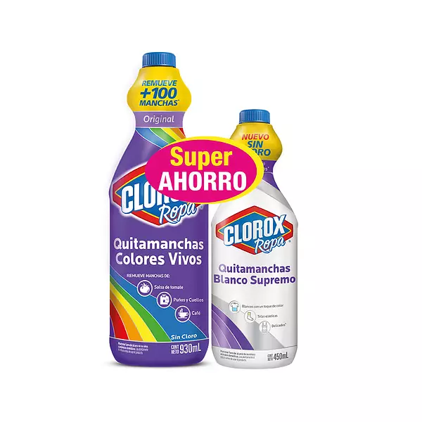 Blanqueador Clorox Ropa Color + Blanquedor Superior