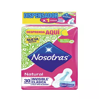 Toallas Higienica Nosotras Invisible Clasica Tela