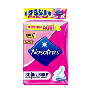 Toallas Higienica Nosotras Inivisible Rapigel