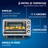 Horno Tostador Y Freidora De Aire Oster 25 Lt Plateado 3645