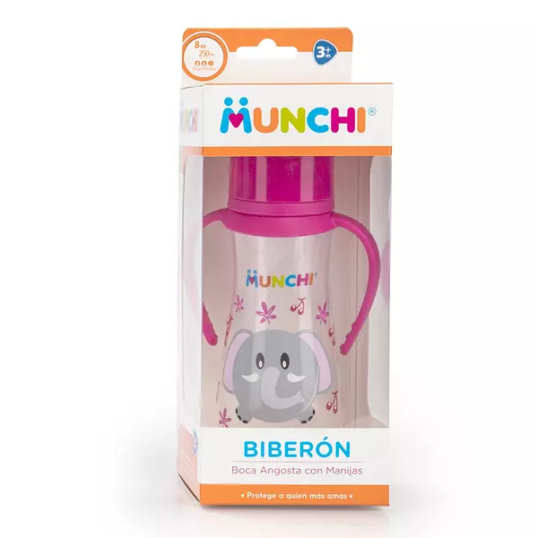 Biberon Munch Boca Angosta con Manilla