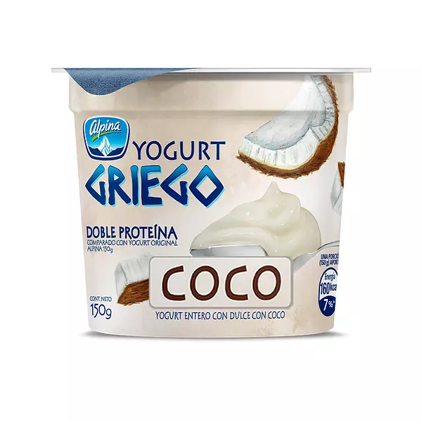 Yogur Alpina Griego Coco