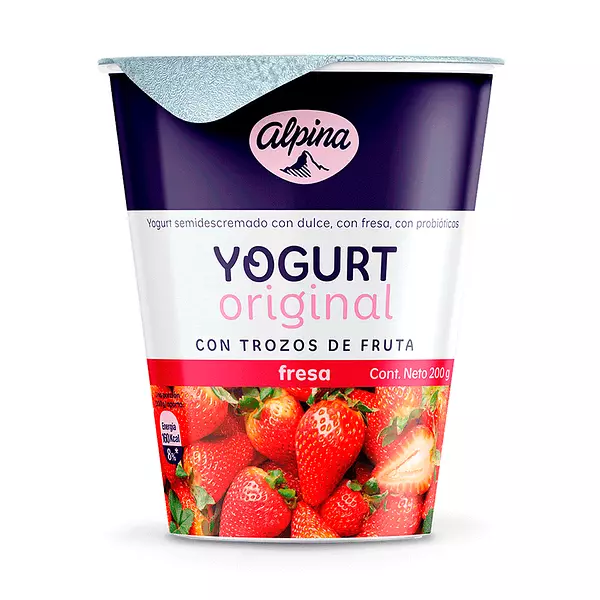 Yogurt Alpina Deslactosado Fresa