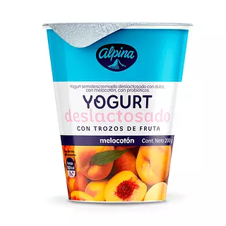 Yogurt Alpina Desclactosado Melocoton