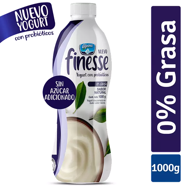 Yogur Alpina Finesse Natural Garrafa