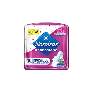 Toallas Higienica Nosotras Invisible Antibacterial