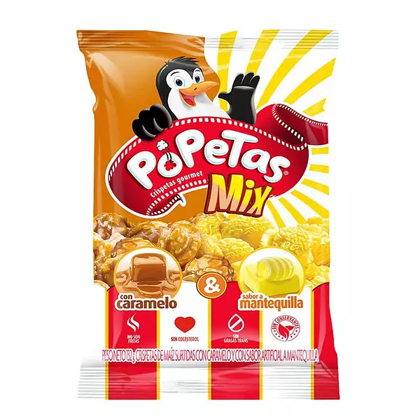 Popeta Familiar Mix Mantequilla-Caramelo 155gr