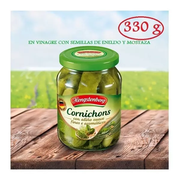 Pepinillos Cornichons Frasco X330 Mililitros - Hengstenberg