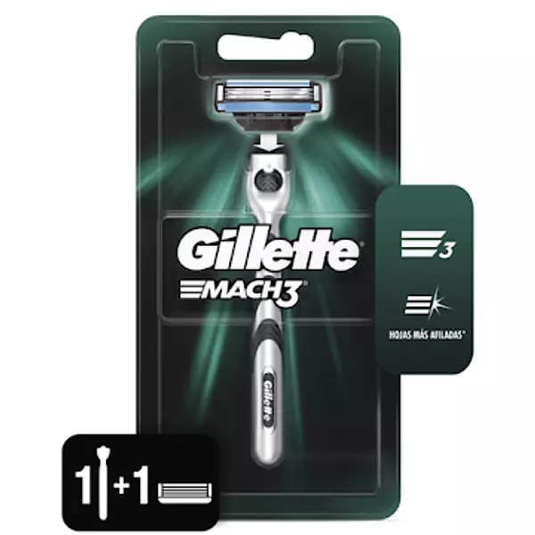 Maquina de Afeitar Gillette Mach 3 Hercules Recargable