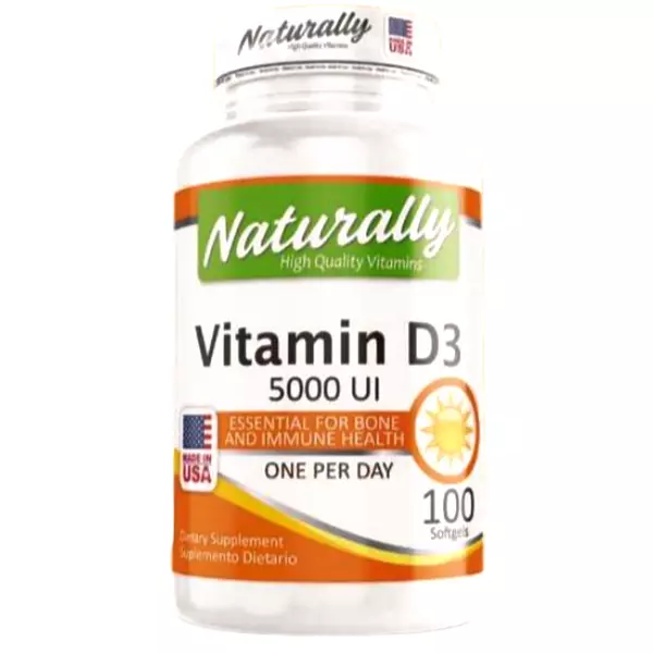 Vitamina D3 5.000 Iu 100 Cápsulas Blandas Naturally