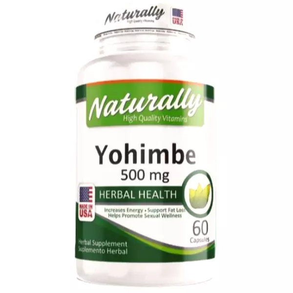 Yohimbe 500 Mg 60 Cápsulas Naturally