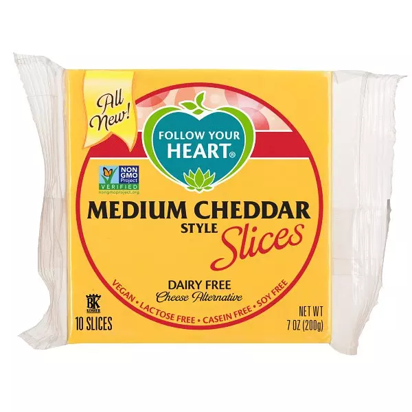 Queso Vegano Cheddar Tajado x 200 Gr - Follow Your Heart