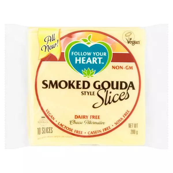 Queso Vegano Gouda Ahumado Tajado x 200g - Follow Your Heart