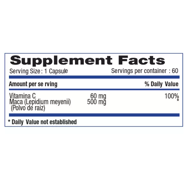 Maca 500 Mg + Vitamina C 60 Softgels Systems