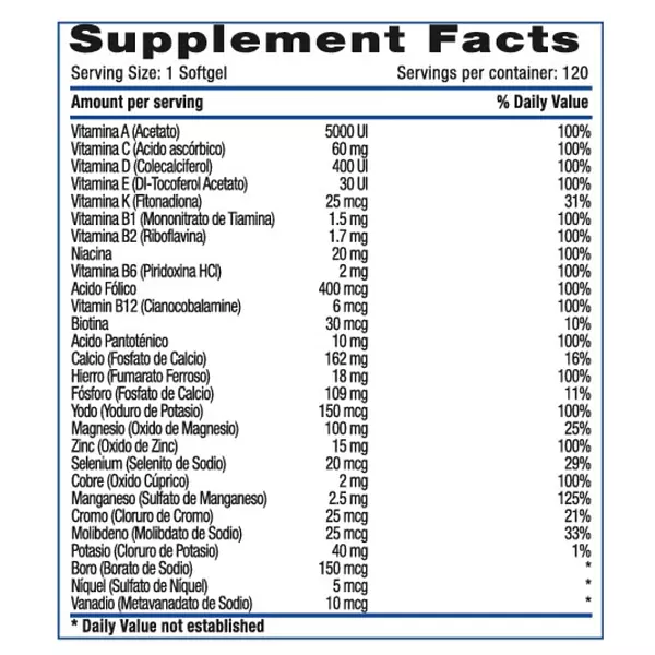 Mitrum Vit 120 Softgels Systems