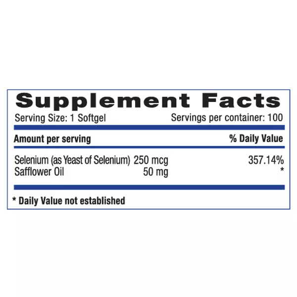 Selenium 250 Mcg 100 Softgels System