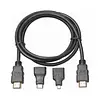 Hdmi 1.5 Metros 3 En 1 Mini Hdmi + Micro Hdmi