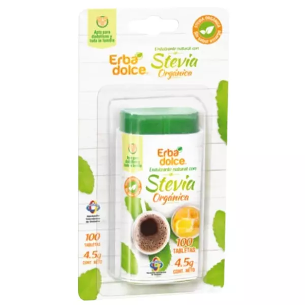 Stevia Orgánica 100 Tabletas Erba Dolce