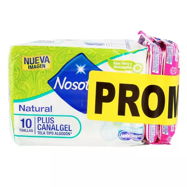 Toallas Nosotras Natural Plus Canalgel