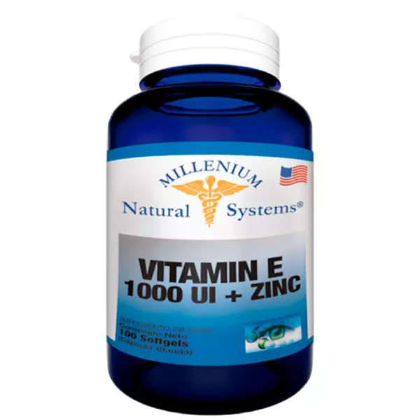 Vitamina E 1000 Ui + Zinc Softgels Systems