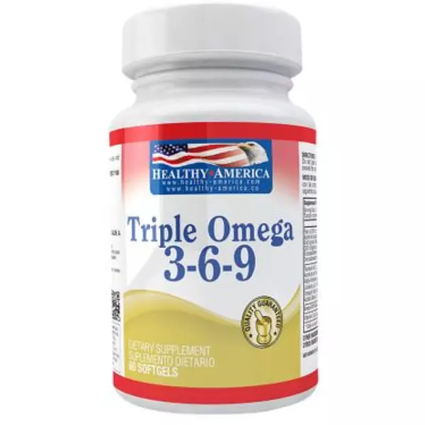 Triple Omega 3-6-9 1200mg 60 Softgels Healthy America