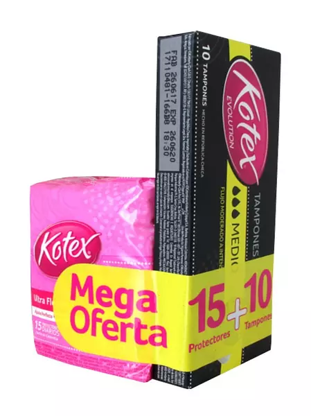 Protectores Kotex Fem Ultra Flexibles+ Tampones