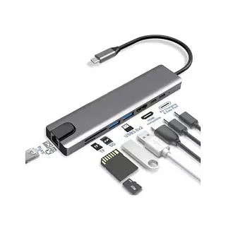 Adaptador Hub Tipo C Multipuerto 8 En 1