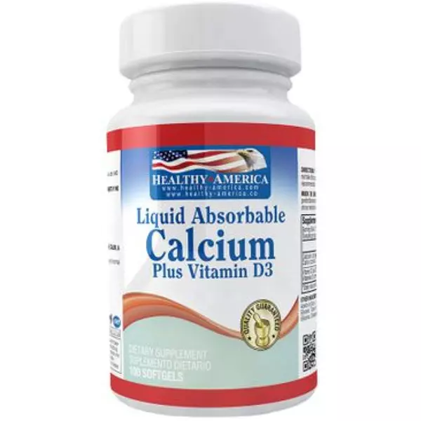 Calcio Liquido 1200mg Plus D3 400 Iu 100 Softgels