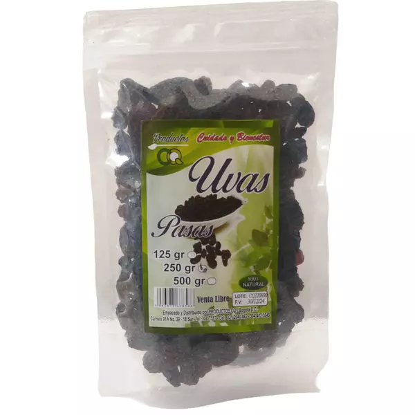 Uvas Pasas 250 Gr Cq