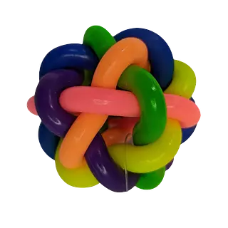 Juguete Gato Bola de Caucho Multicolor