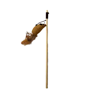 Juguete Vara Cat-Toy Raton Cafe Mas Pluma