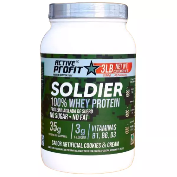 Proteína Soldier 100% Whey Protein 3 Lbs Colnaturales