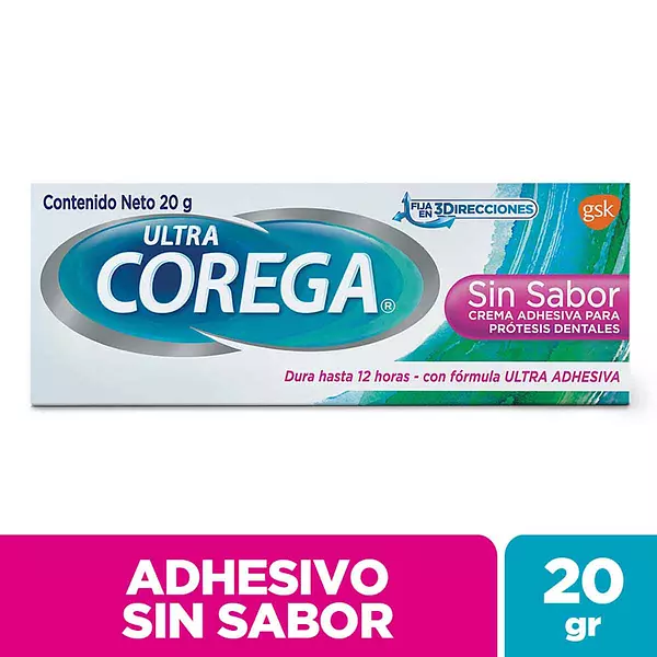 Crema Dental Corega Ultra Sin Sabor