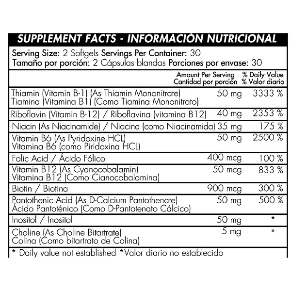 B Complex Complete 60 Softgels Healthy América