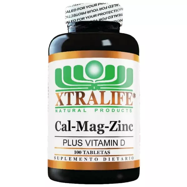 Cal - Mag - Zinc + Vitamina D 100 Tabletas Xtralife