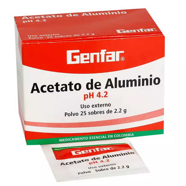 Acetato De Aluminio Sobres Gf