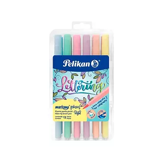 Plumones Punta Pincel Pelikan