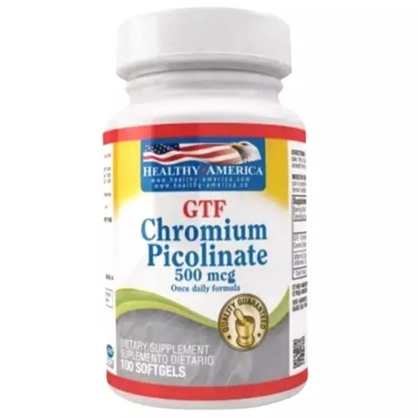 Chromium Picolinate 500 Mcg 100 Sofgels Healthy América