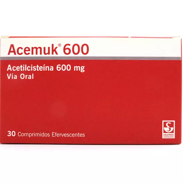 Acemuk Tabletas Efervecentes 600 Mg