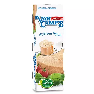 atún van camps en agua 