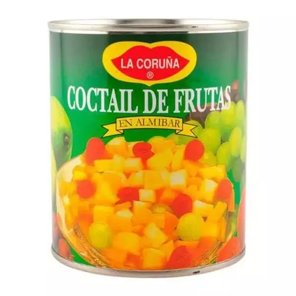 coctail de frutas  en almibal la curuña