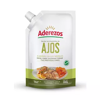 salsa de ajo aderesos