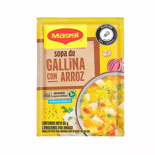 sopa de gallina con arroz magy