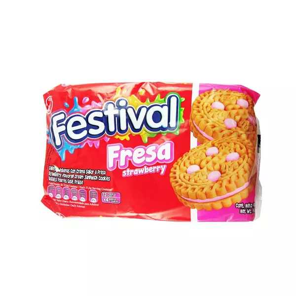 Galleta Festival  Fresa 12x4