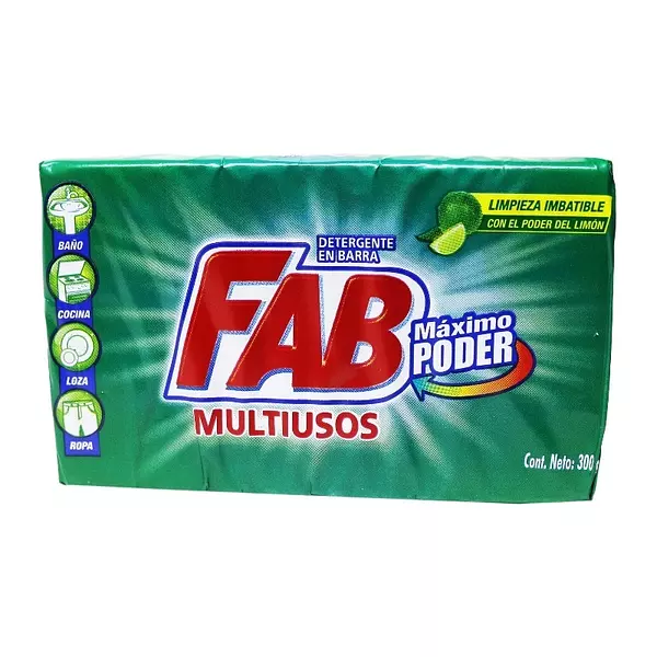 Fab detergente en Barra Limon